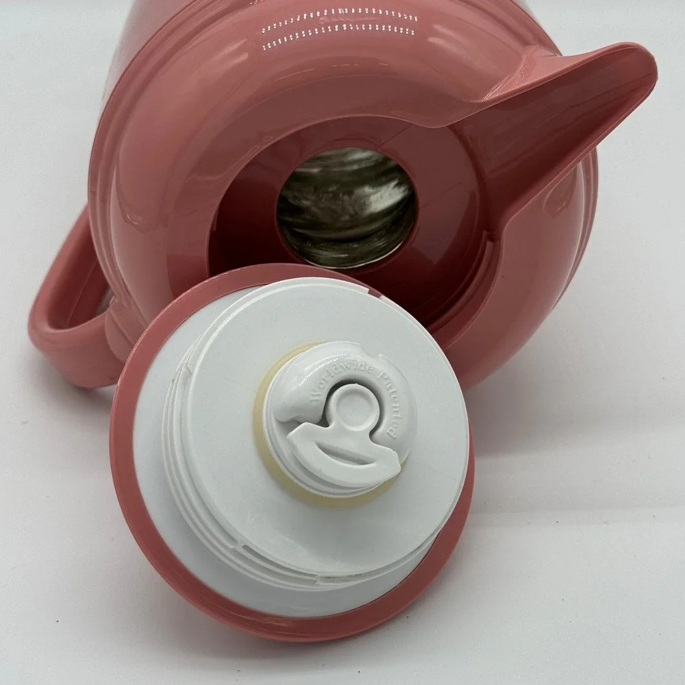 Vintage FIESTAWARE Rose Pink Insulated Thermal Coffee Carafe Pitcher w/ Lid MCM